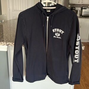 University of Wisconsin Stout blue Devils zip up hoodie
